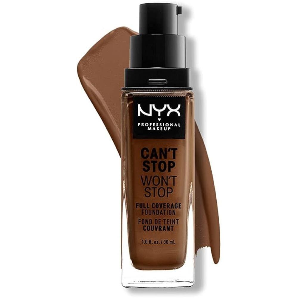NYX PROFESSIONAL MAKEUP Can't Stop Won't Stop Foundation, 24h, Matte, Mocha